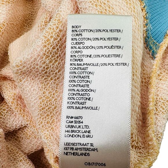 We The Free x Free People Classic Striped Oversized Crew Neck - Latte - Size XS - Picture 7 of 7